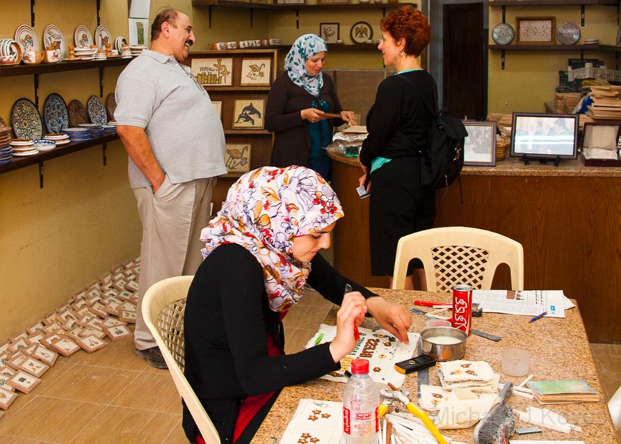 IMG_6779 copy.jpg - Virgin Mary Mosaic Workshop,  Madaba, is staffed by women interested in learning this craft.